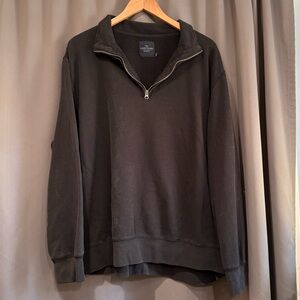 Black Faded Glory Quarter Zip Sweater - Soft and Cozy!